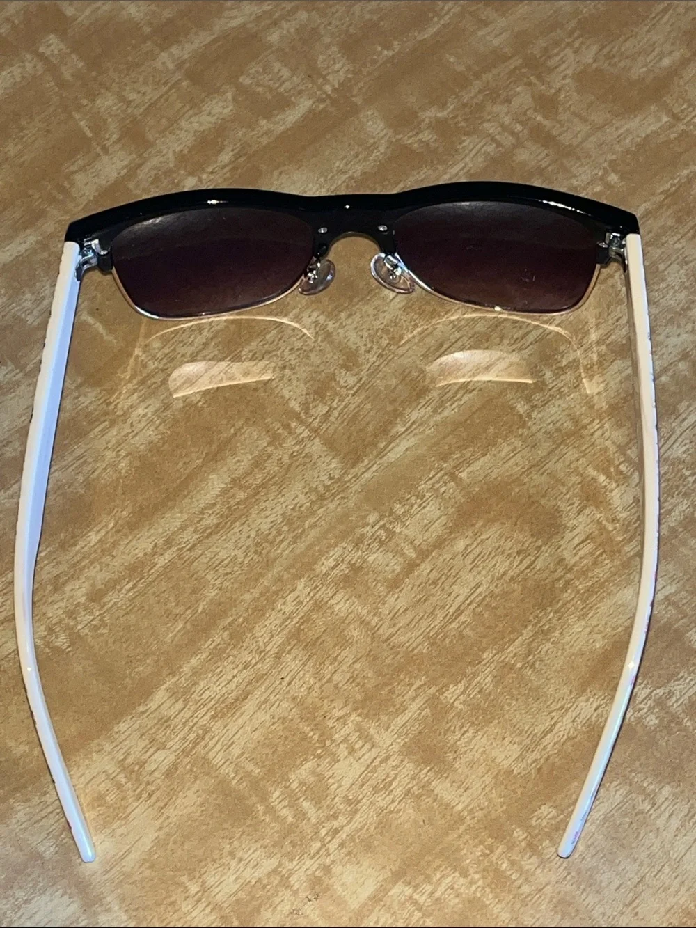 Disney Black and Cream Sunglasses with Alice in Wonderland theme